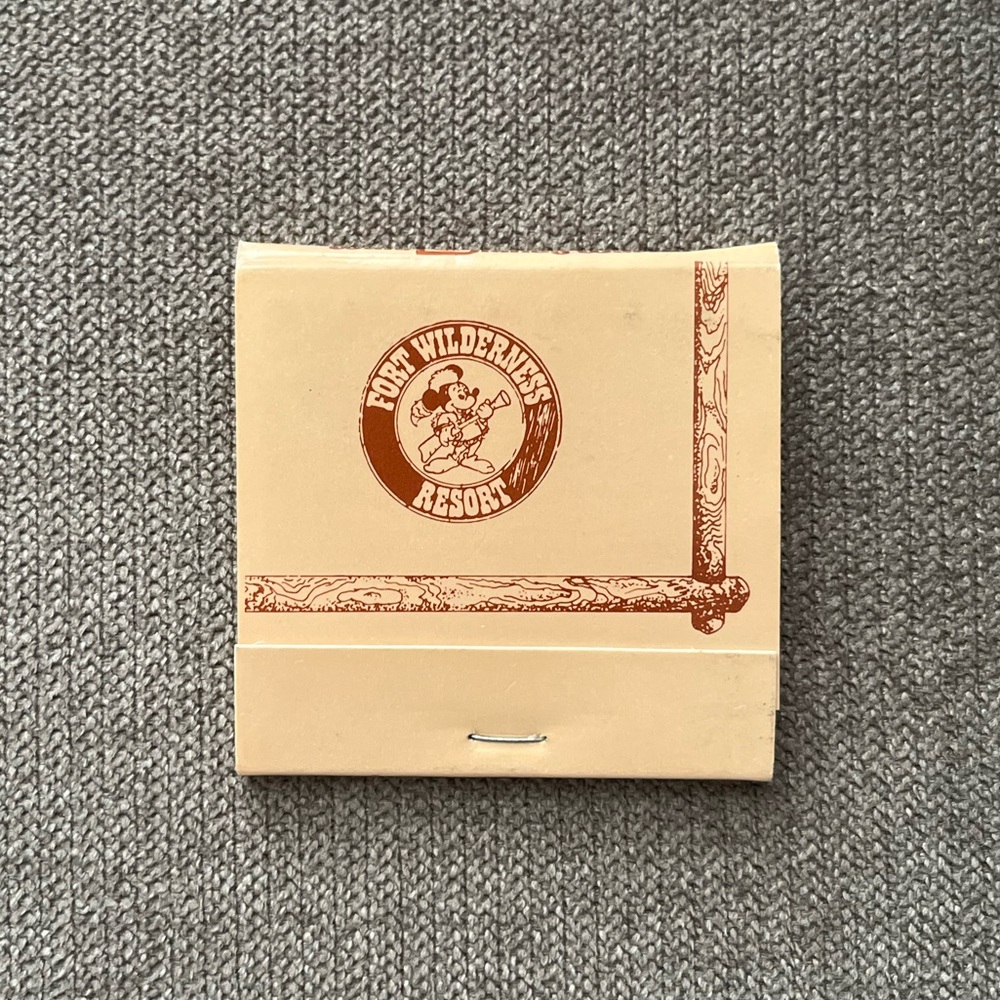 Vintage 1980s Walt Disney World Fort Wilderness Resort Matchbook Unused